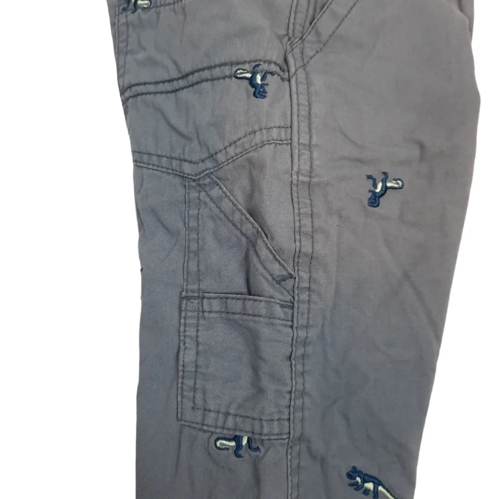 Oshkosh B'Gosh Vestback Carpenter Overalls Embroidered Dinosaurs 18 Months Boys‎